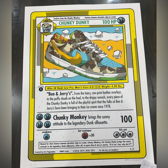 Nike Dunk Chunky Dunky Pokémon Fine Art, pop